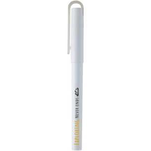 Caneta de gel de plástico PET reciclado - Branco