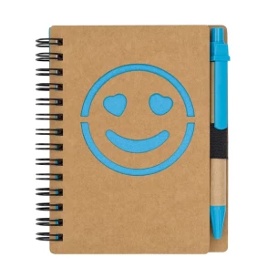 Bloco de notas simples Smile - Azul