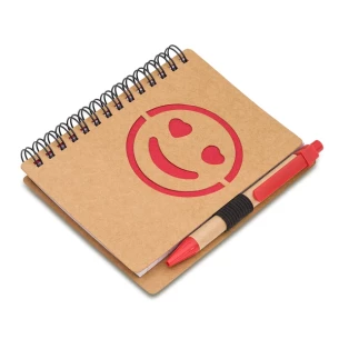 Bloco de notas simples Smile - Vermelho