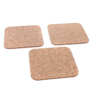 Base para copos de cortiça quadrada para canecas