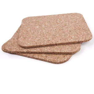 Base para copos de cortiça quadrada para canecas