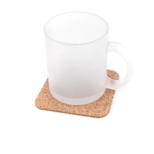 Base para copos de cortiça quadrada para canecas