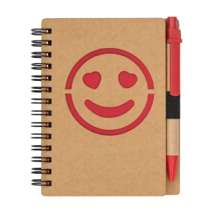 Bloco de notas simples Smile - Vermelho