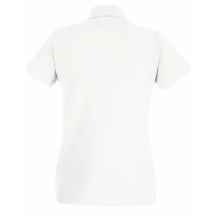 Camisola pólo feminina Fruit Of The Loom Premium - Branco