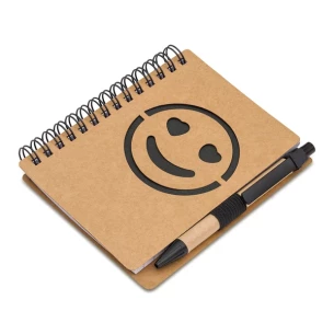 Bloco de notas simples Smile - Preto