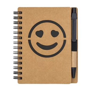 Bloco de notas simples Smile - Preto