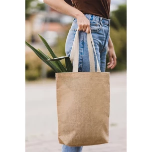Saco de compras em juta Jeco - Bege