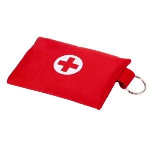 Kit básico de primeiros socorros para viagem - Vermelho