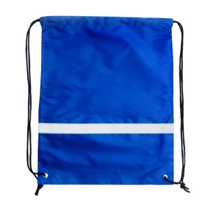 Saco de desporto com fita reflectora - azul