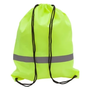 Saco de desporto com fita reflectora - amarelo