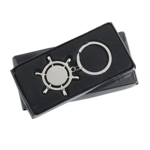 Porta-chaves de metal para volante - Prata