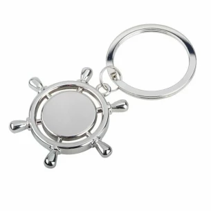 Porta-chaves de metal para volante - Prata