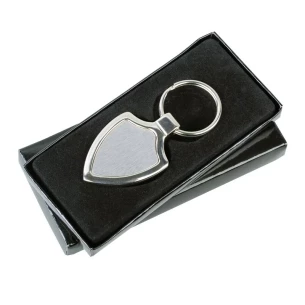 Porta-chaves de metal com emblema - Prata
