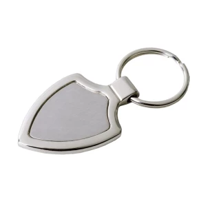 Porta-chaves de metal com emblema - Prata