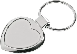 Porta-chaves de metal Stout Heart - Prata