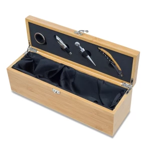 Caixa de vinho Garda com acessórios - Bege