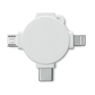 Adaptador de cabo 3 em 1 - LIGO CABLE - branco