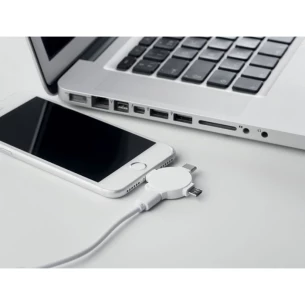 Adaptador de cabo 3 em 1 - LIGO CABLE - branco
