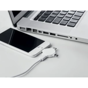 Adaptador de cabo 3 em 1 - LIGO CABLE - branco