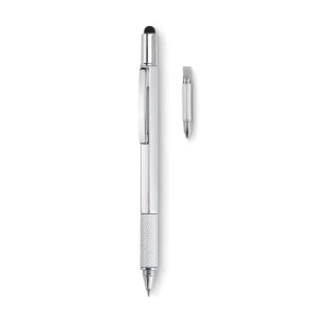 Caneta de nível com régua - TOOLPEN - prata mate