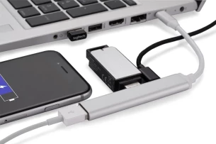 Repartidor HUB USB - ROSKO - Prateado