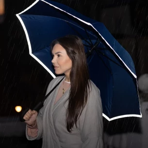 Guarda-chuva com fita reflectora Refu - Azul