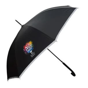 Guarda-chuva com fita reflectora Refu - Preto