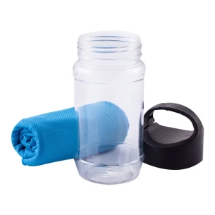 Toalha refrescante em garrafa Feel cool - Azul