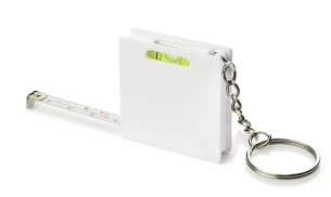 Porta-chaves com fita métrica RIZO 1 m - Branco