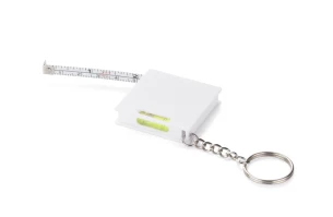 Porta-chaves com fita métrica RIZO 1 m - Branco