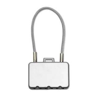 Cadeado para bagagens. - THREECODE - prata mate