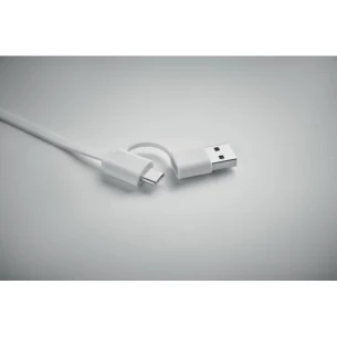 Cabo de carregamento retrátil de 60 watts - LINEA - Branco