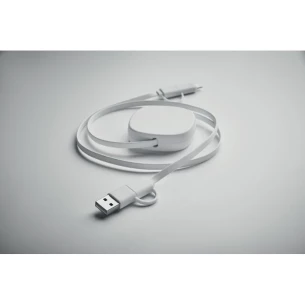 Cabo de carregamento retrátil de 60 watts - LINEA - Branco