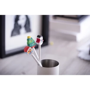 Lápis de Natal com borracha - Vermelho