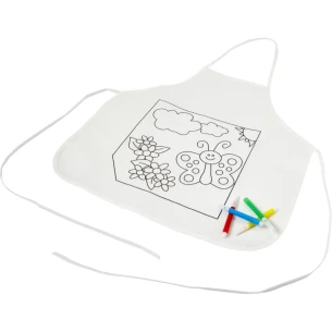 Avental de cozinha para colorir + marcadores - Branco