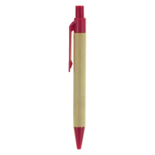 Bloco de notas Eco1 com caneta - Vermelho