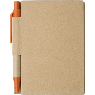 Bloco de notas Eco1 com caneta - Laranja