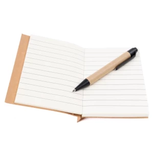 Bloco de notas Eco1 com caneta - Laranja
