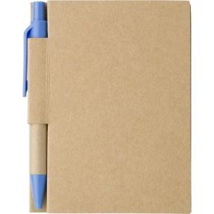 Bloco de notas Eco1 com caneta - Azul