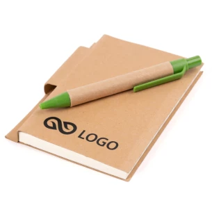 Bloco de notas Eco1 com caneta - Azul