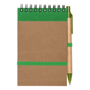 Bloco de notas Eco2 com caneta - Verde