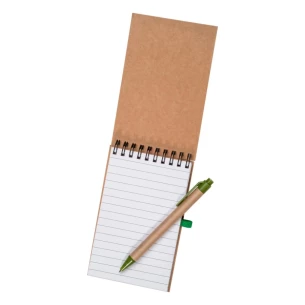 Bloco de notas Eco2 com caneta - Verde