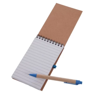 Bloco de notas Eco2 com caneta - Azul