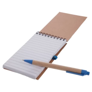 Bloco de notas Eco2 com caneta - Azul