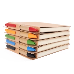 Bloco de notas Eco1 com caneta - Preto