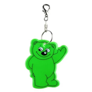 Porta-chaves refletor para ursinhos de peluche - Verde