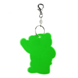 Porta-chaves refletor para ursinhos de peluche - Verde