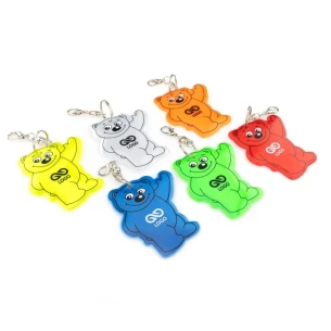 Porta-chaves refletor para ursinhos de peluche - Verde