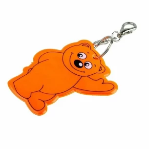 Porta-chaves refletor para ursinhos de peluche - Laranja
