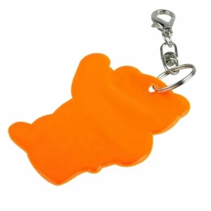 Porta-chaves refletor para ursinhos de peluche - Laranja